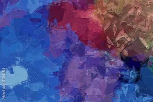 Abstract beautiful oil painting geometric illustration