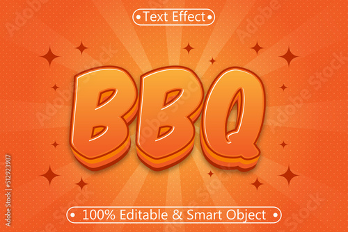 Barbeque editable 3 dimension Emboss Cartoon style