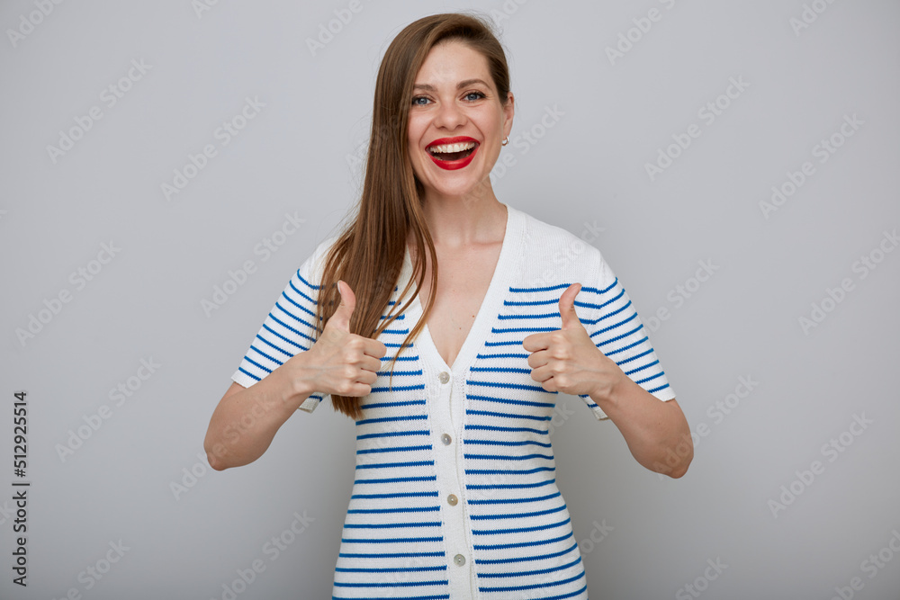 Smiling woman isolated portrait Smiling woman isolated portrait
