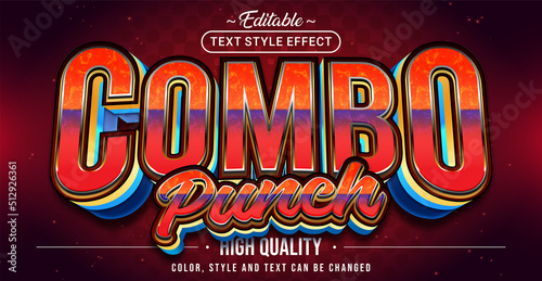 Editable Text Style Effect - Combo Punch Text Style Theme.