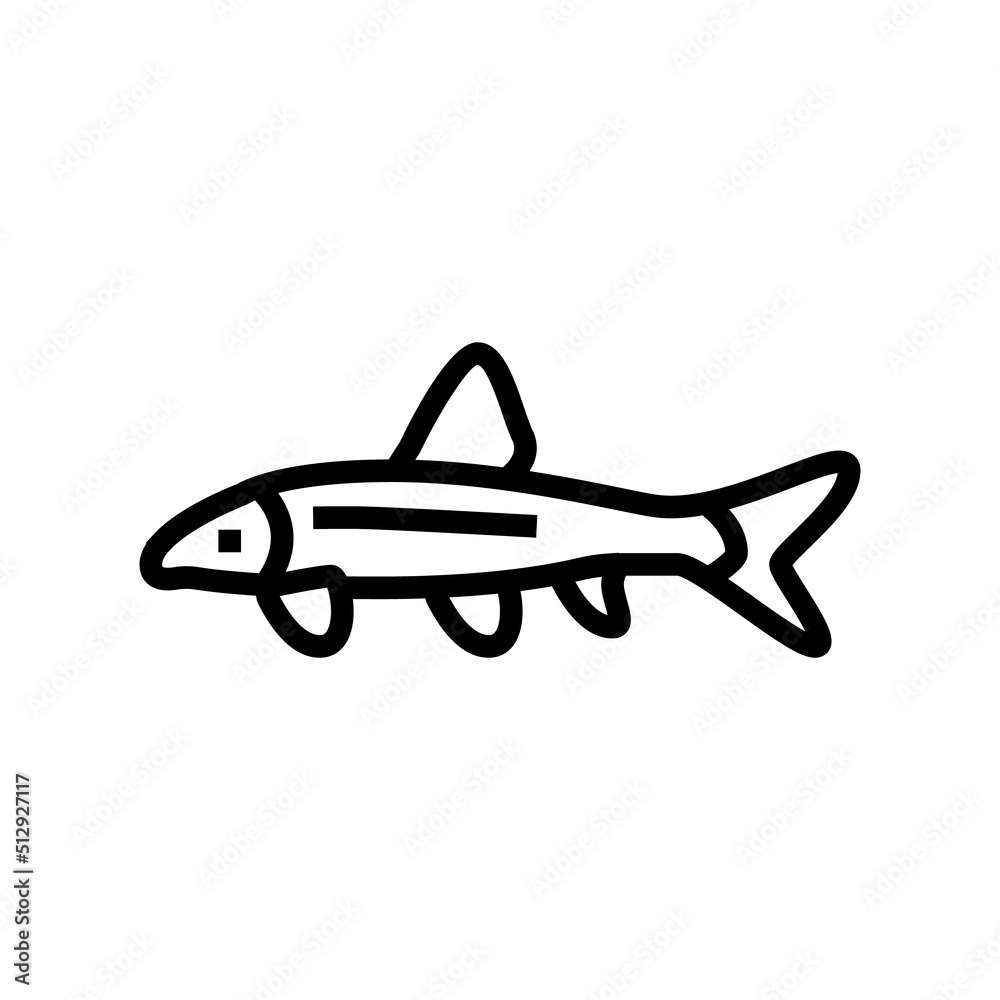 siamese algae eater line icon vector. siamese algae eater sign. isolated contour symbol black illustration