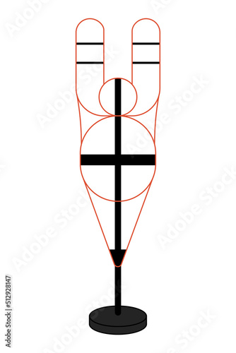 Basketball dummy trainer vector illustration.