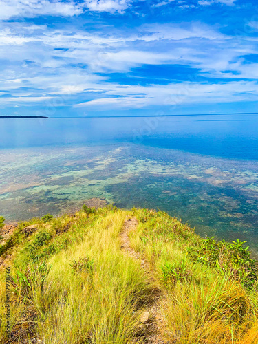 A landscape with a river in Botak Mountain photo