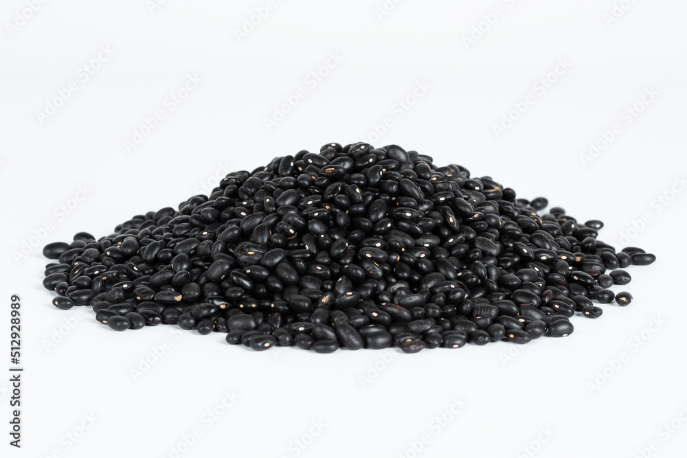 black beans, isolated on white background black beans, isolated on white background