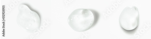 Serum gel drop on white texture background.