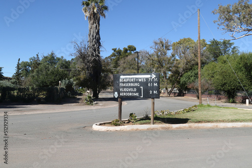 Road sign in Loxton, South Africa photo