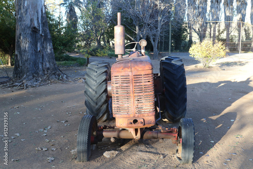Abandoned tractor in farmyrd in South Africa, Calvinia distric photo