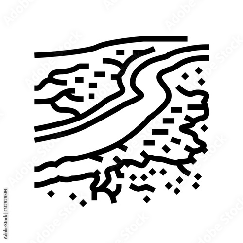 great barrier reef line icon vector. great barrier reef sign. isolated contour symbol black illustration photo