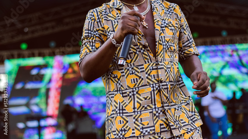 Nigerian artist performs on stage