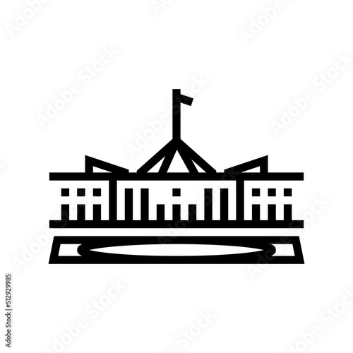 canberra city line icon vector. canberra city sign. isolated contour symbol black illustration