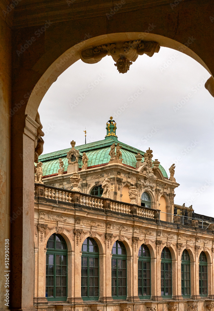 Fragmental view in Zwinger complex, Dresden