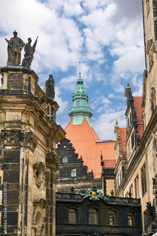 Obraz premium Street view in the center of Dresden