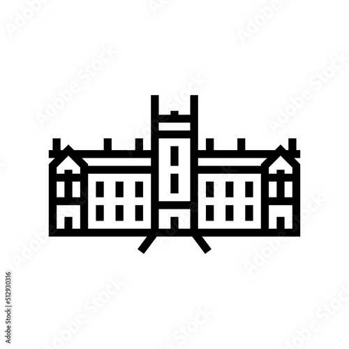 sydney university line icon vector. sydney university sign. isolated contour symbol black illustration