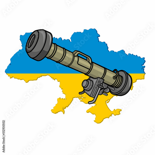 javelin and map of Ukraine