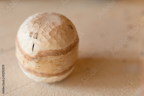 Natural wooden craft message ball