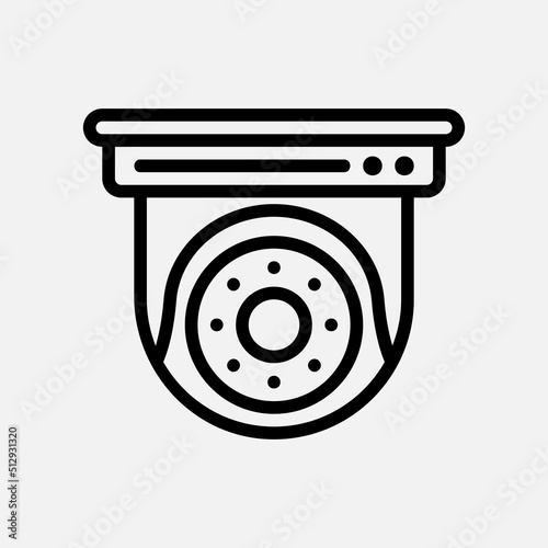 CCTV icon in line style about smart home, use for website mobile app presentation