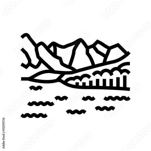 banff national park line icon vector. banff national park sign. isolated contour symbol black illustration