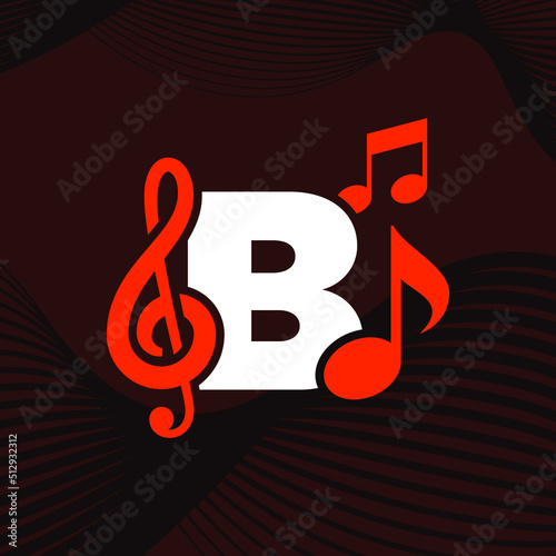 Music Alphabet B Logo