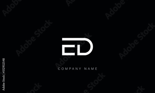 ED, DE Abstract Letters Logo Monogram