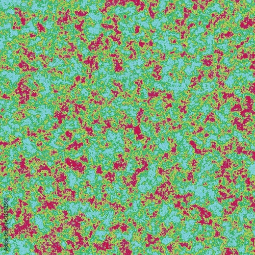 Red green mosaic bacteria background with flowers