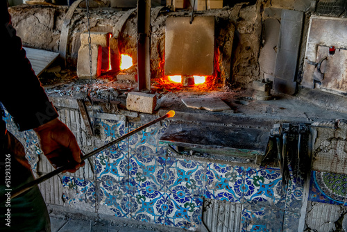 Ceramic potery and glass blowing factory in Hebron, West Bank, Palestine. 08.04.2018 photo