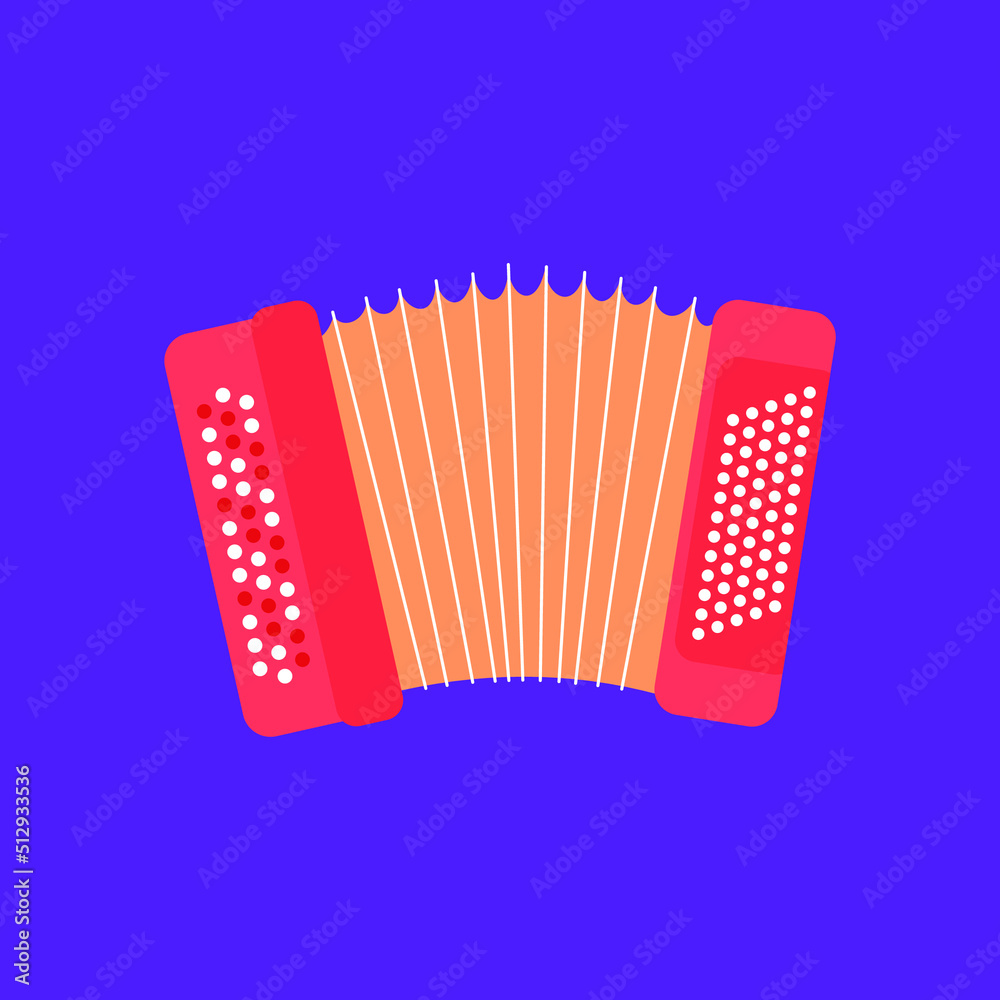 Accordion, button accordion, musical instrument Stock Vector Adobe Stock