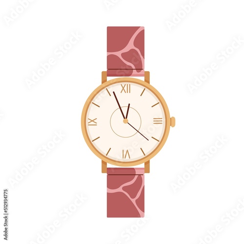 Hand watches with classic analog dial in retro style. Quartz wrist watch, clo...