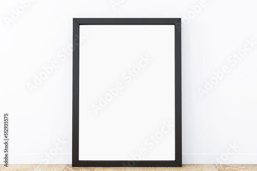 Mockup frame horizontal A4 in farmhouse style ,3d render 