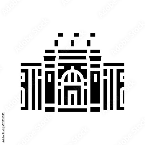 cairo museum glyph icon vector. cairo museum sign. isolated symbol illustration
