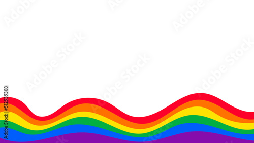 Fluid wavy nature rainbow colorful background design. Happy LGBT pride month theme vector template. 