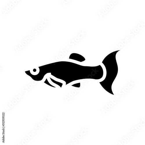 molly fish glyph icon vector. molly fish sign. isolated symbol illustration