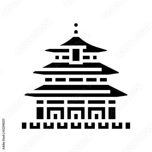 temple of heaven glyph icon vector. temple of heaven sign. isolated symbol illustration photo