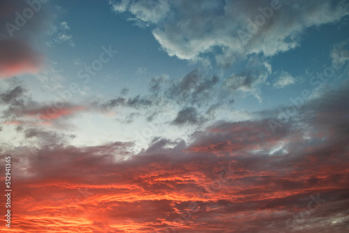 Bright orange sunset sky © Fotojeanique