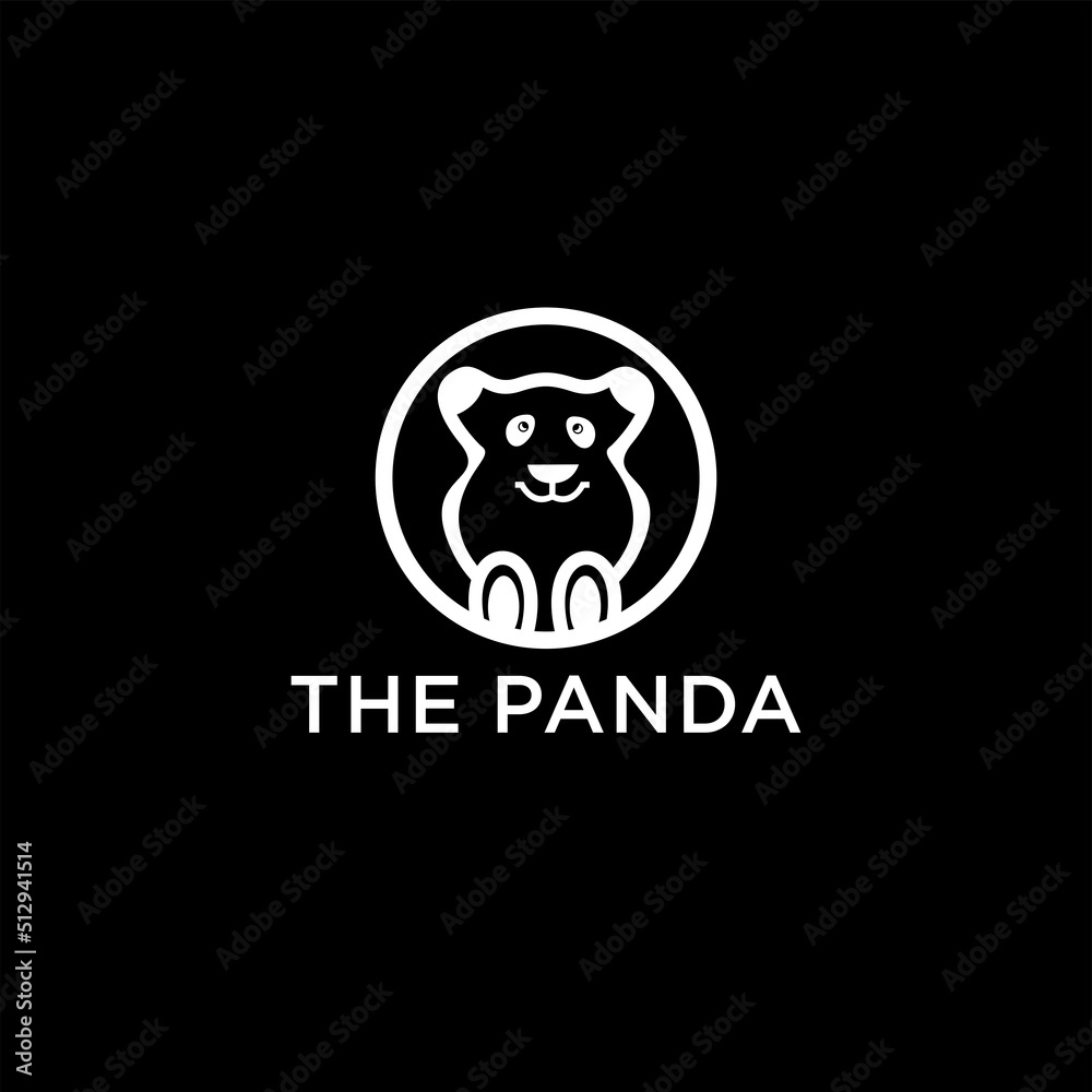 The panda logo design icon template