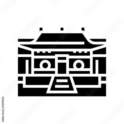 shaolin monastery glyph icon vector. shaolin monastery sign. isolated symbol illustration
