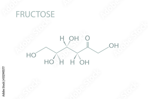 Fructose molecular skeletal chemical formula.	
