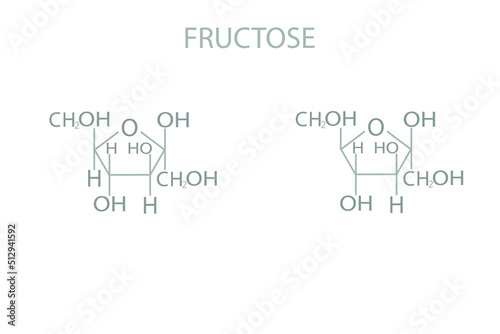 Fructose molecular skeletal chemical formula.	
