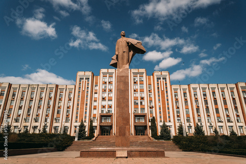 Transnistria parlament, tiraspol moldova, russian lenin