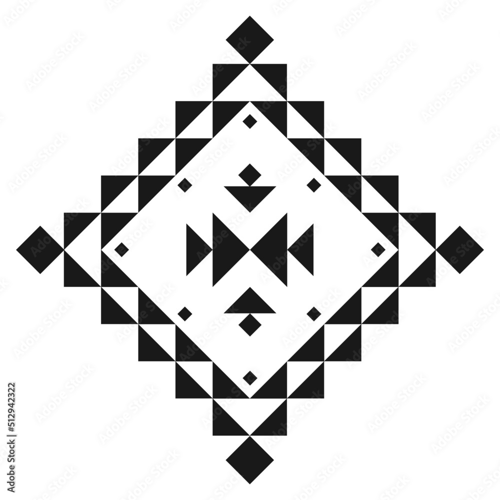 Geometric ethnic pattern art. American, Mexican style. Background Aztec tribal ornament. Design for fabric, clothing, textile, logo, symbol. Geometric ethnic pattern art. American, Mexican style. Background Aztec tribal ornament. Design for fabric, clothing, textile, logo, symbol.