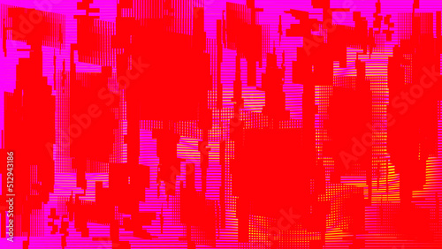 Glitch distorted geometric background . Modern art design . Noise destroyed glitched poster . Trendy defect error background with speed arrows . Glitched artwork  .Broken effect .vector 