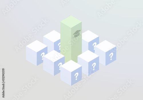 Bite-Sized Learning concept. Microlearning vector illustration in flat design.