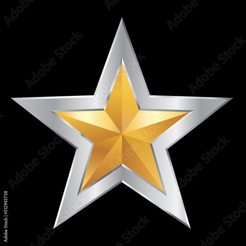 3d star gold silver