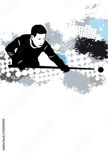 Billiard graphic for use as poster and flyer.