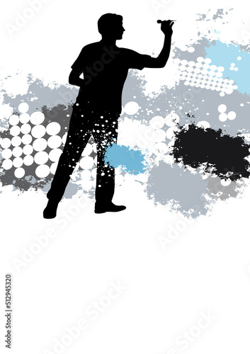 Dart sport graphic for use as poster and flyer.