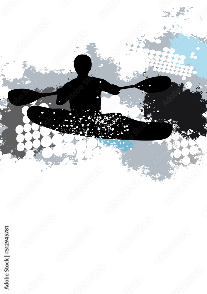 Kayak sport graphic for use as poster and flyer. Kayak sport graphic for use as poster and flyer.