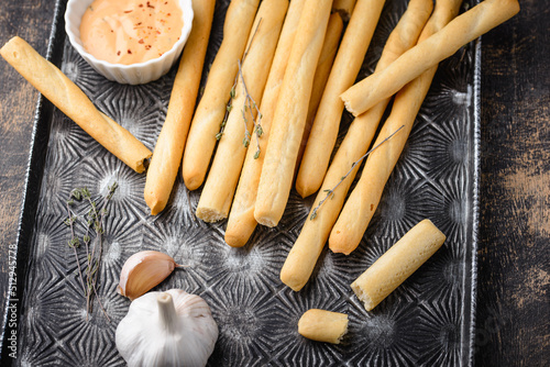 Εκτύπωση καμβά Italian grissini, traditional appetizer breadstick