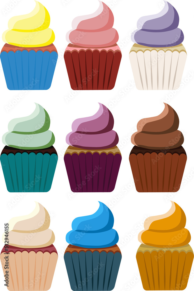 set of cupcakes set of cupcakes