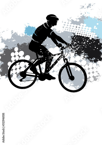 Cycling sport and hobby graphic for use as poster and flyer.