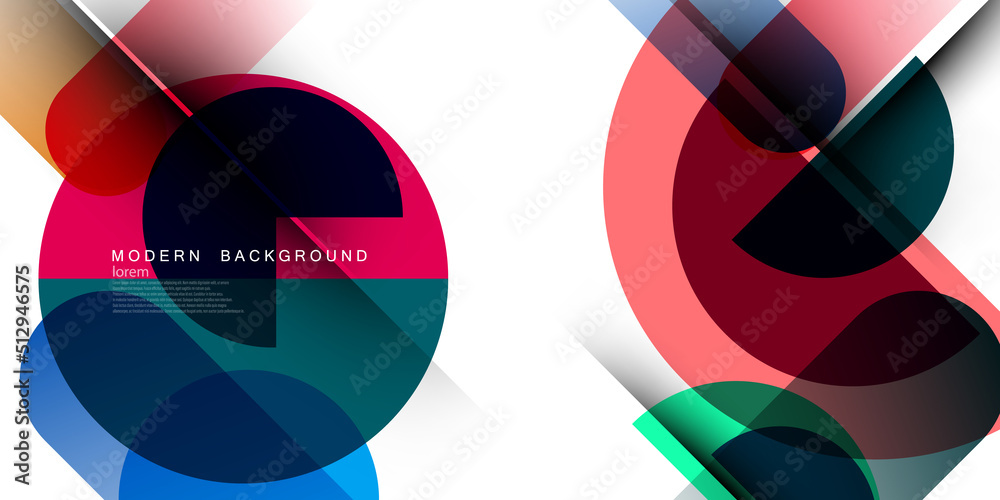 Obraz premium Colorful geometric abstract background vector banner design