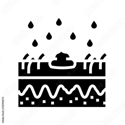 cream for wet hair glyph icon vector. cream for wet hair sign. isolated symbol illustration